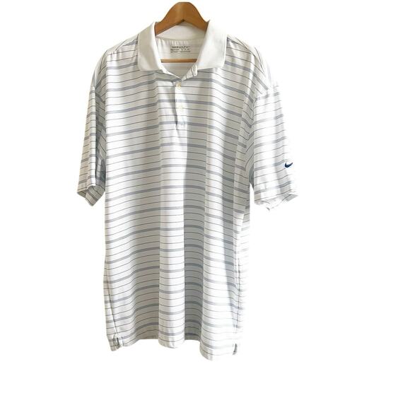 Nike Golf Polo Dri Fit Men’s Size XXL Multicolor Preowned Stripes Logo Shirt - Picture 1 of 12
